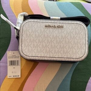Michael Kors Bright White double zip Camera Bag